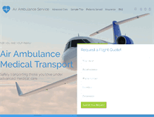 Tablet Screenshot of airambulanceservice.com